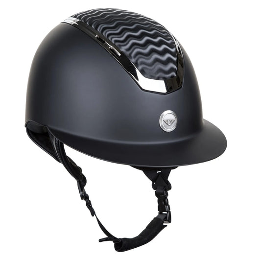 TuffRider Ultimate Wide Brim Riding Helmet - Black/White - Large